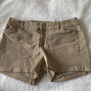 Khaki shorts.